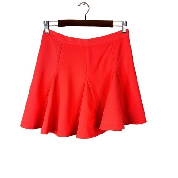 MINKPINK Skater Mini Skirt in Neon Coral Size Medium - Picture 2 of 7